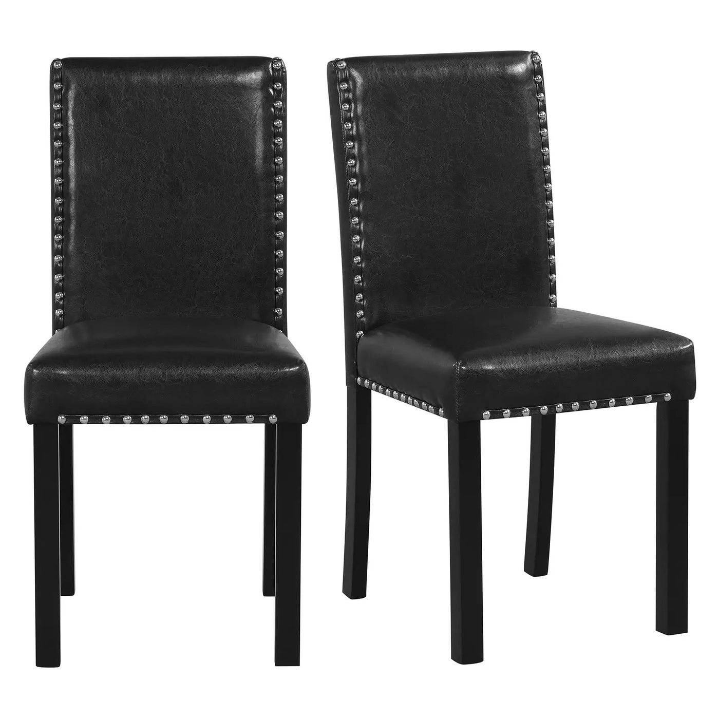 Set of 4 Dining Chairs with Solid Rubber and Wood Legs by DirectDeals