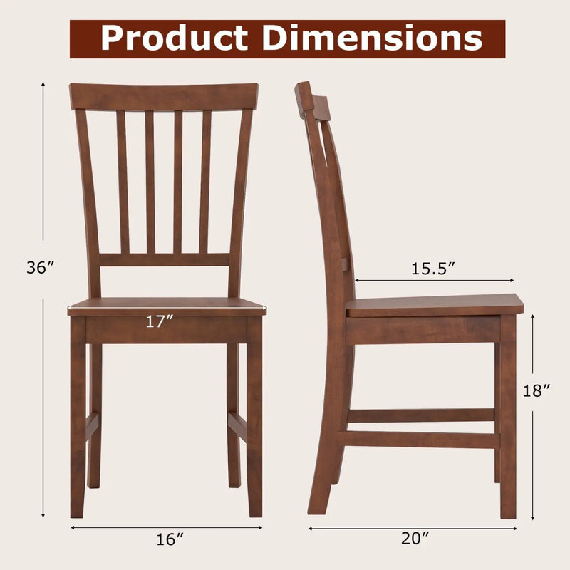 Set of 2 Dining Chairs with Solid Wooden Legs by DirectDeals