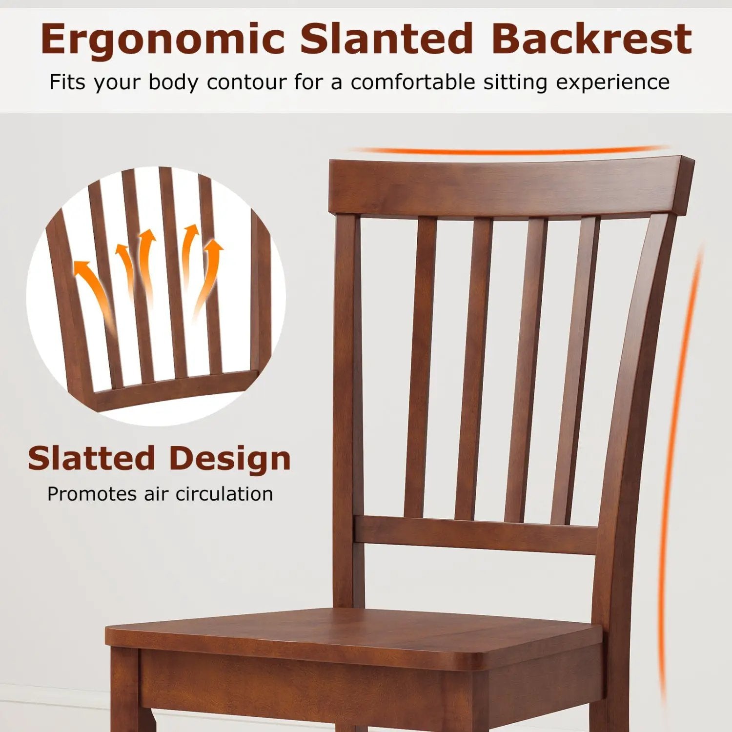 Set of 2 Dining Chairs with Solid Wooden Legs by DirectDeals