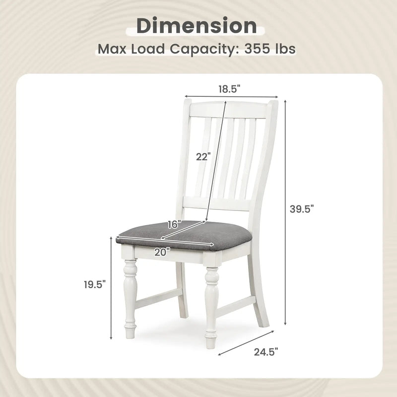 Set of 2 Dining Chairs Kitchen Side Chair with Solid Wood Legs by DirectDeals
