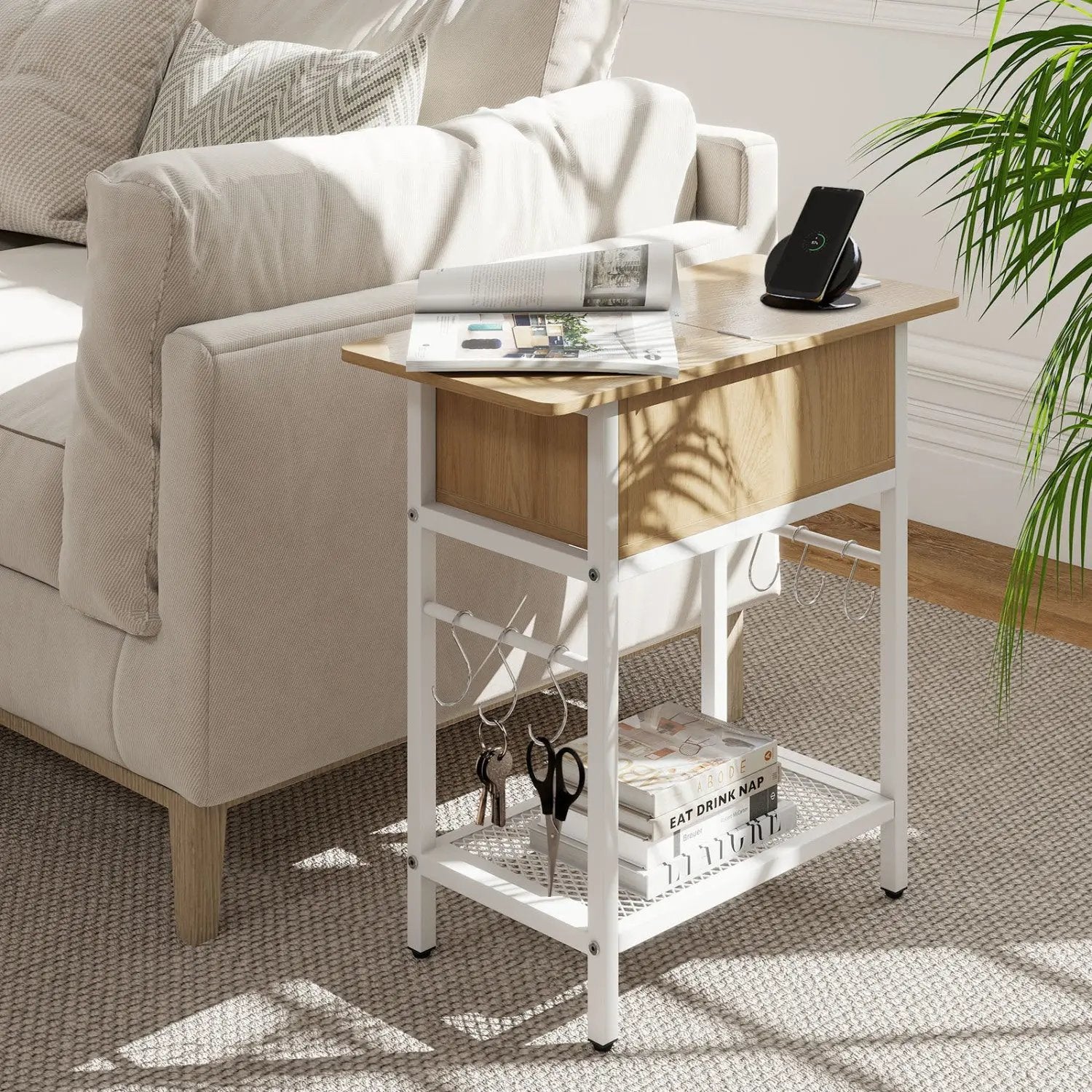 End Table Set with Charging Station & Hidden Compartment by DirectDeals