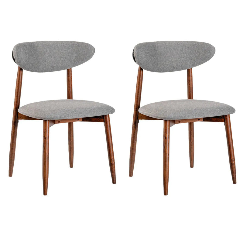 Upholstered Dining Chairs with Curved Back, Set of 2 by DirectDeals