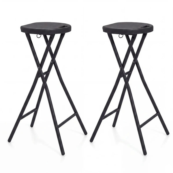 Folding Bar Stool Set of 2 - 27.5" Height with Carry Handle, photo 2 of 8