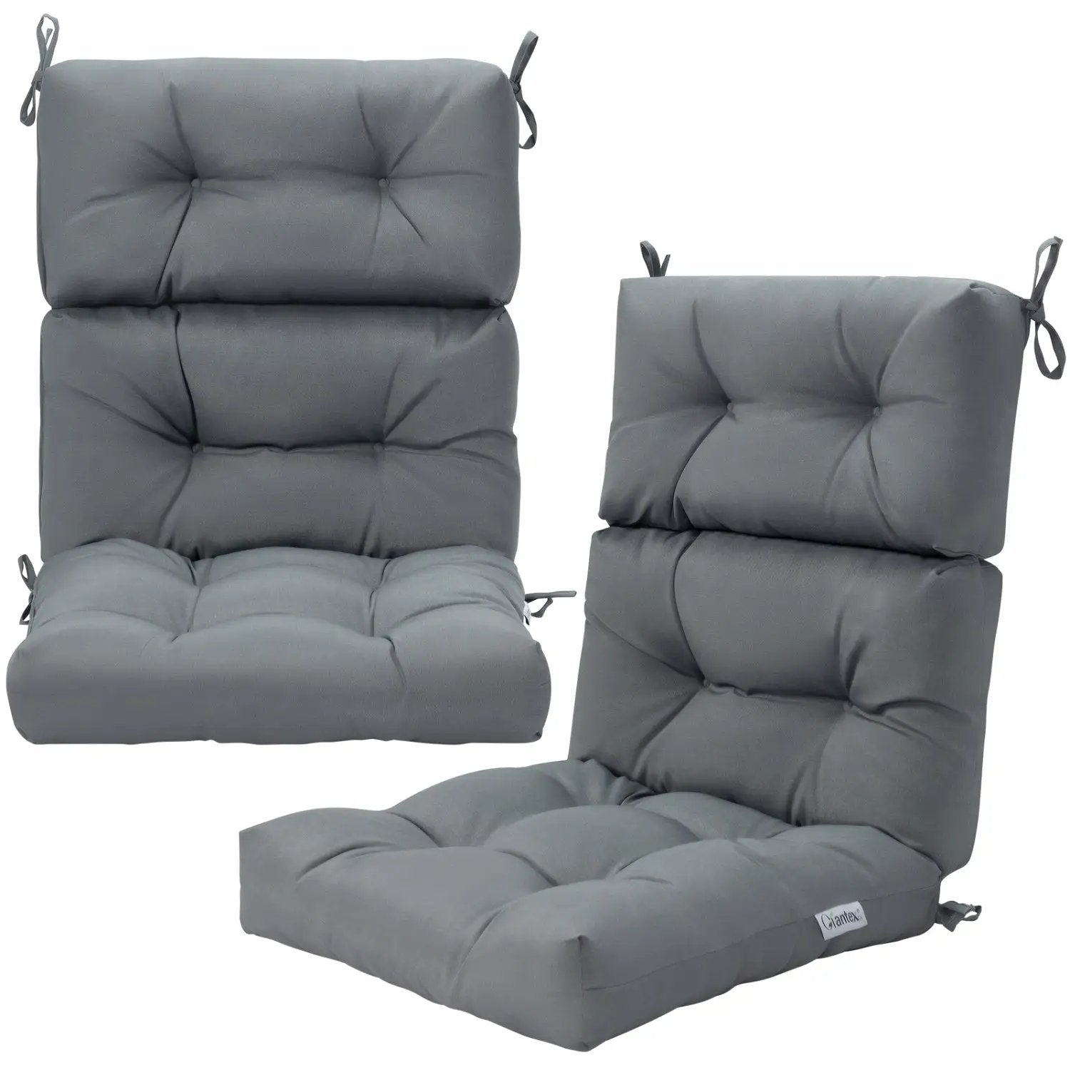 High Back Chair Cushion Set with Adjustable Height (2-Pack) by DirectDeals