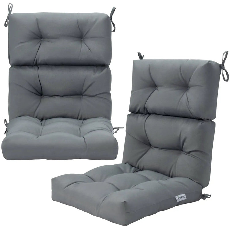 High Back Chair Cushion Set with Adjustable Height (2-Pack) by DirectDeals