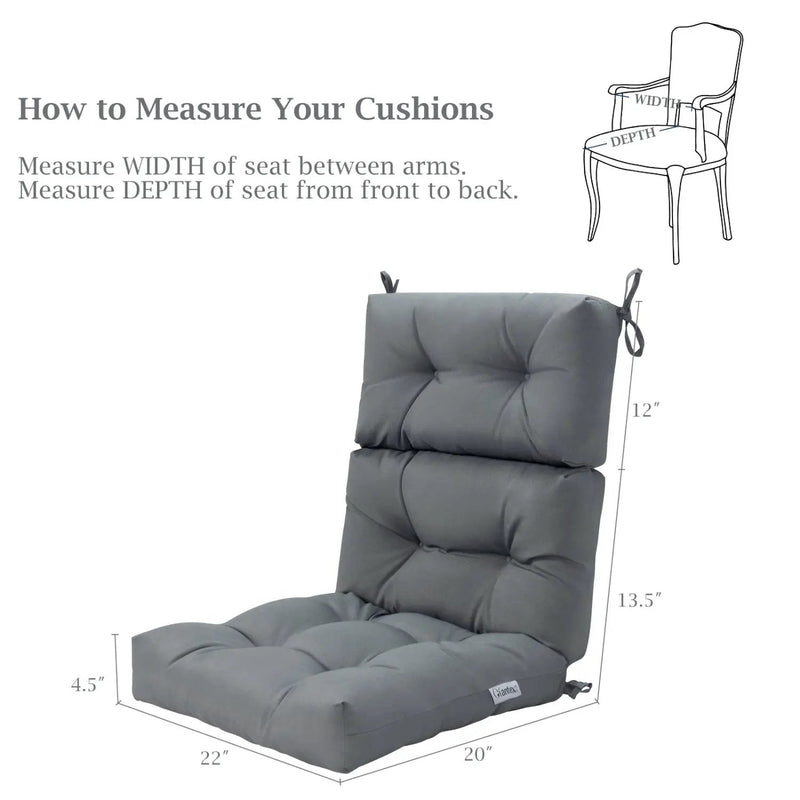 High Back Chair Cushion Set with Adjustable Height (2-Pack) by DirectDeals