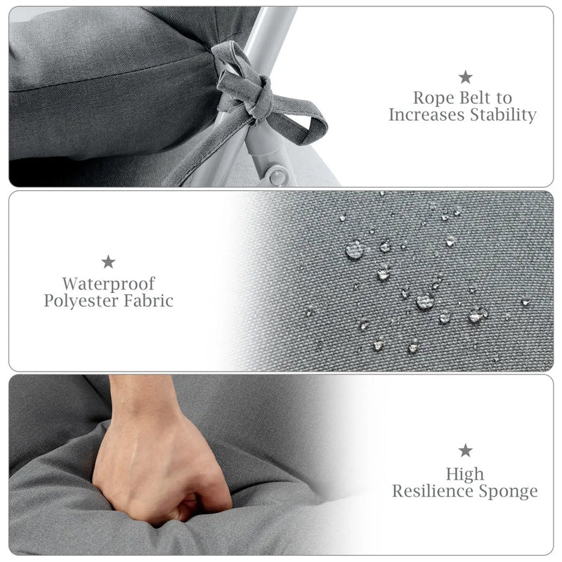 High Back Chair Cushion Set with Adjustable Height (2-Pack) by DirectDeals