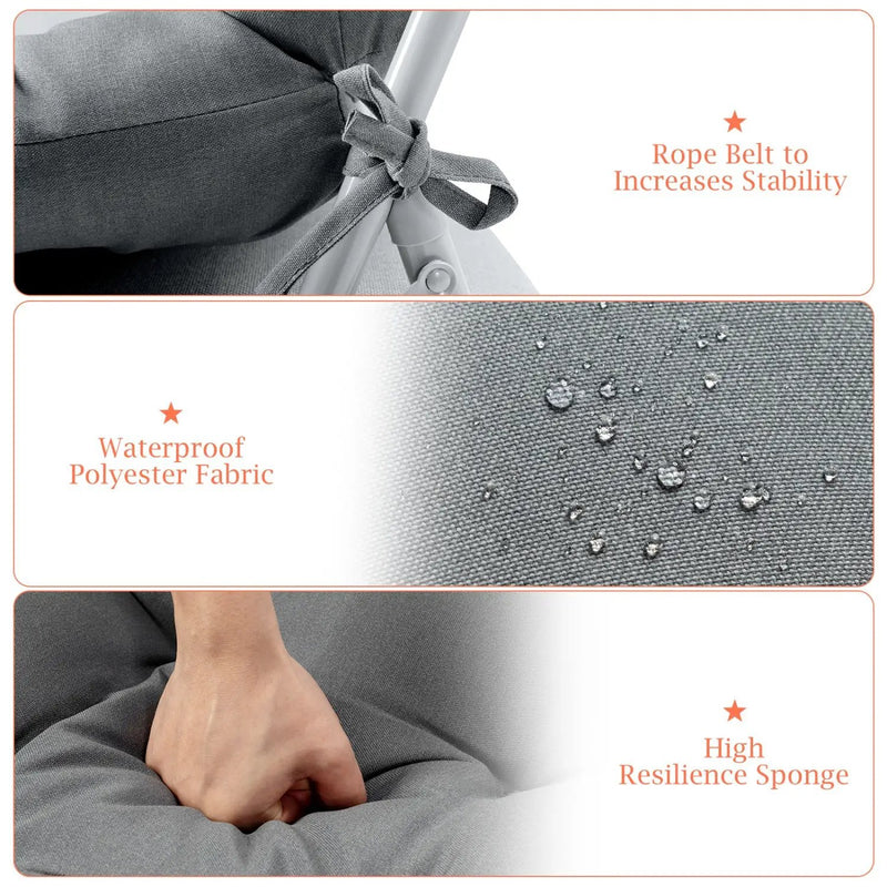 High Back Chair Cushion Set with Adjustable Height (2-Pack) by DirectDeals