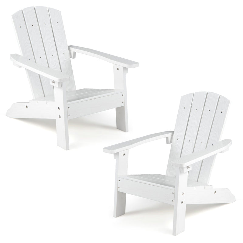 Set of 2 Kid's Adirondack Chair with with High Backrest and Armrests by DirectDeals