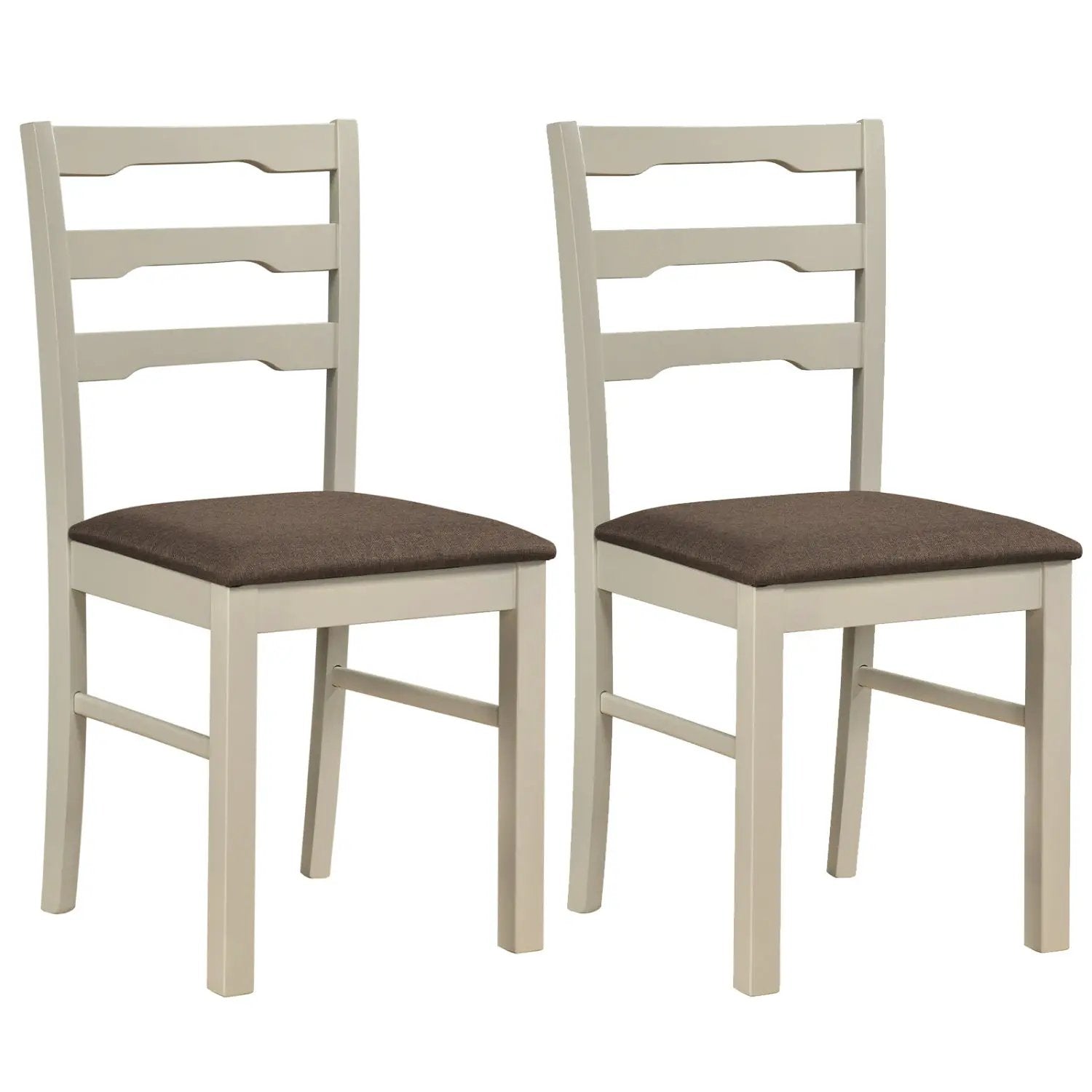 Upholstered Dining Chairs Set of 2 with Wood Frame by DirectDeals