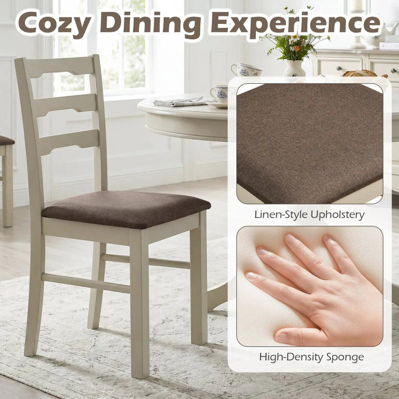 Upholstered Dining Chairs Set of 2 with Wood Frame by DirectDeals