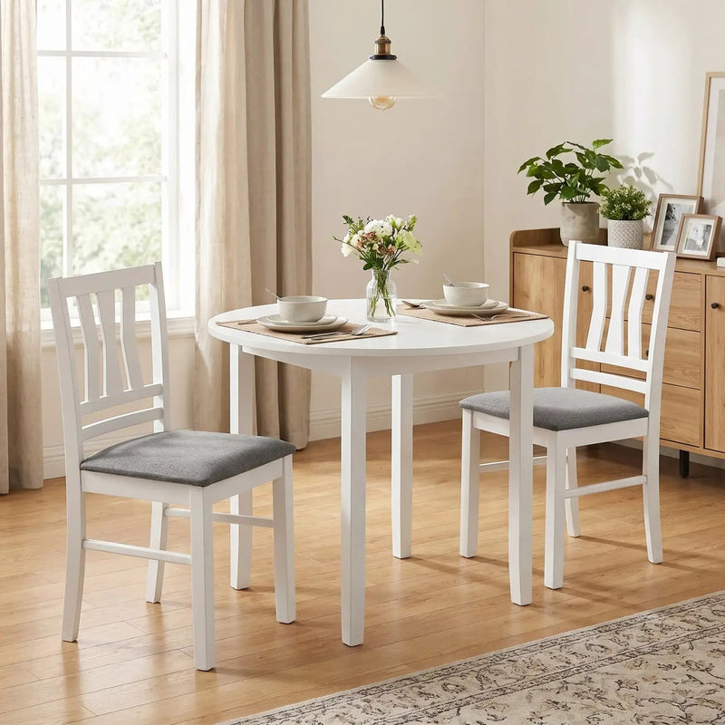 Upholstered Dining Chairs Set of 2 with Wood Frame by DirectDeals