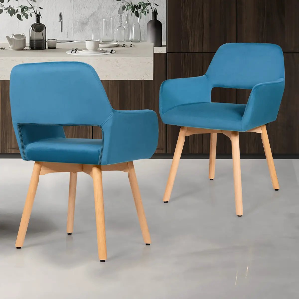 Set of 2 Modern Accent Armchairs by DirectDeals