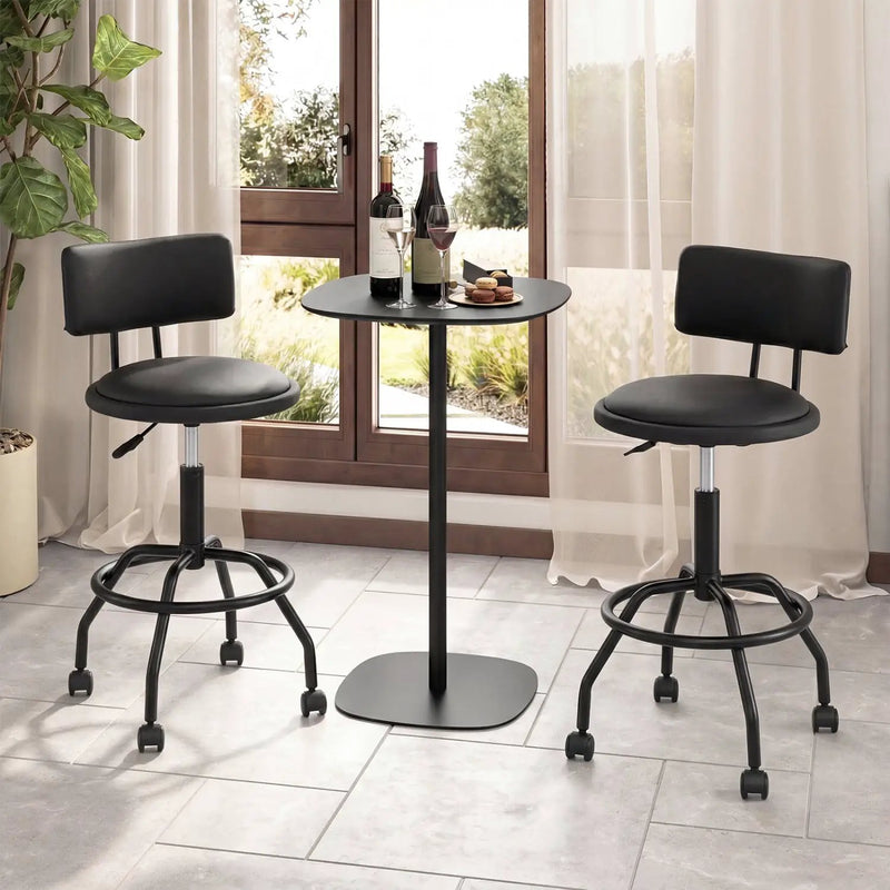 Swivel Bar Stool with Backrest - Height Adjustable by DirectDeals