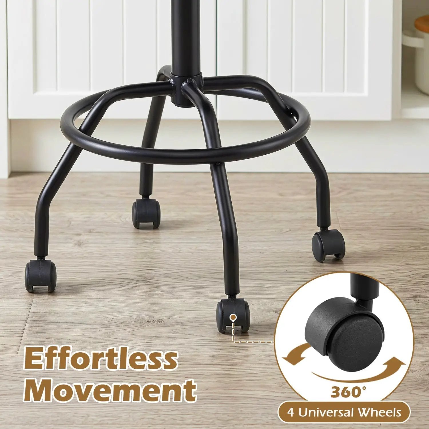 Swivel Bar Stool with Backrest - Height Adjustable by DirectDeals