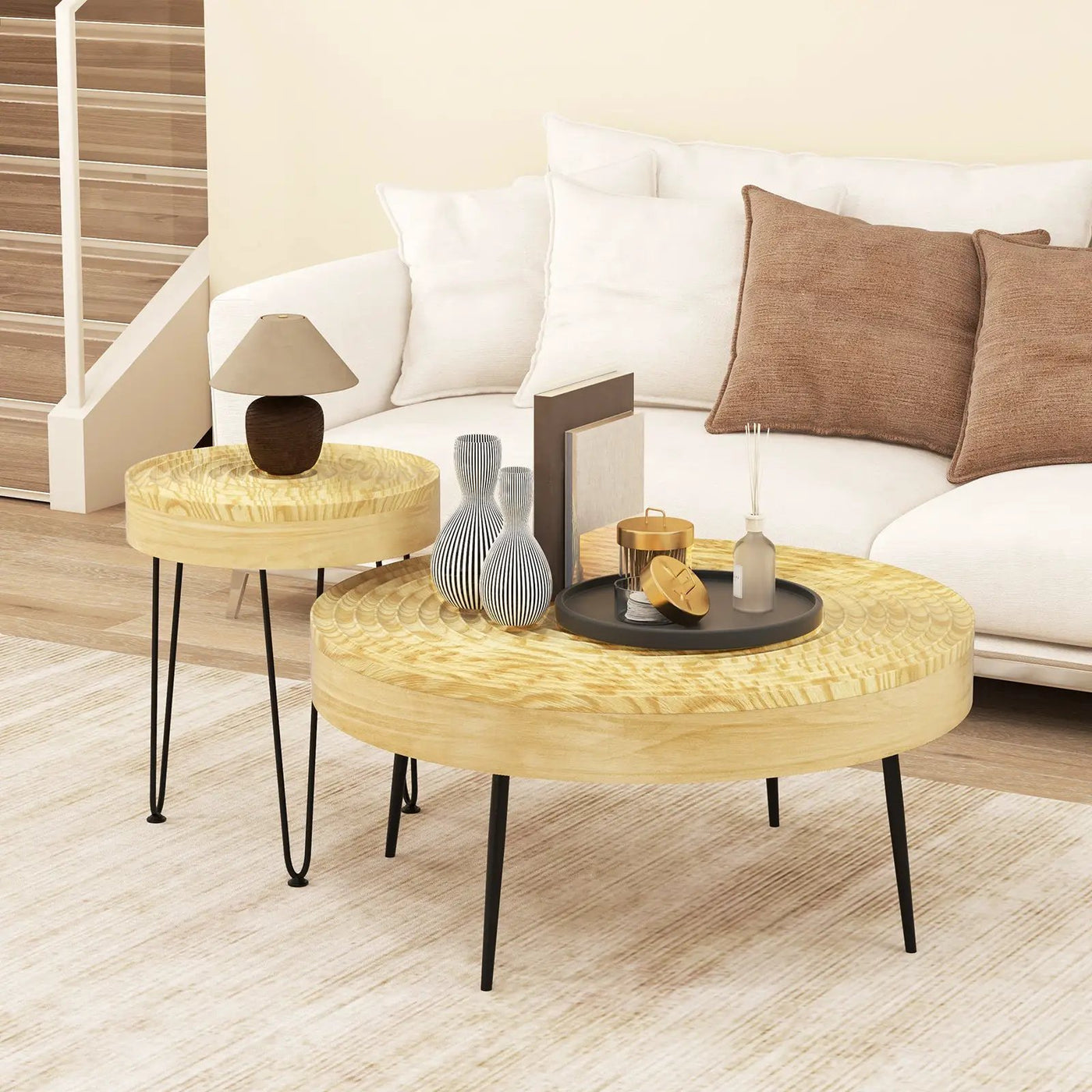 Set of 2 Solid Wood by DirectDeals