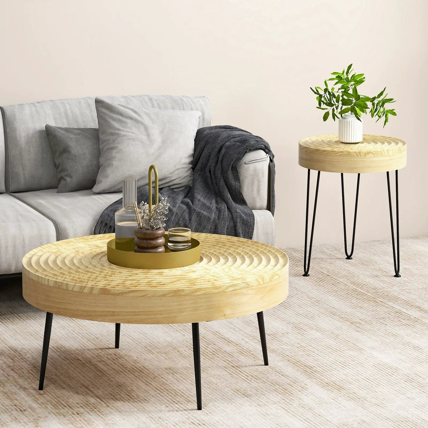 Set of 2 Solid Wood by DirectDeals
