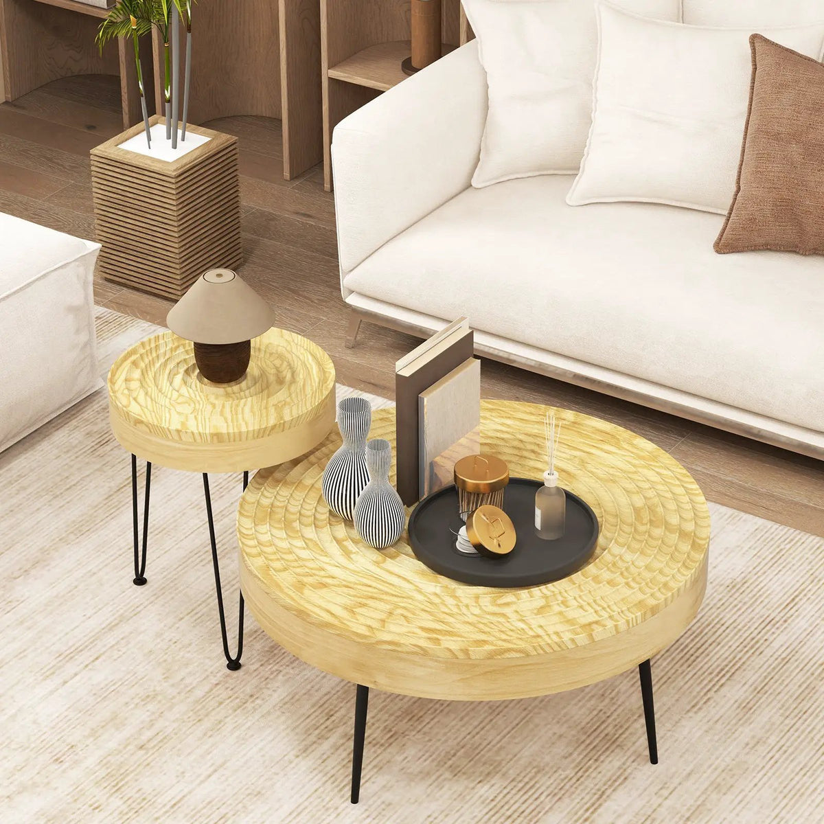 Set of 2 Solid Wood by DirectDeals