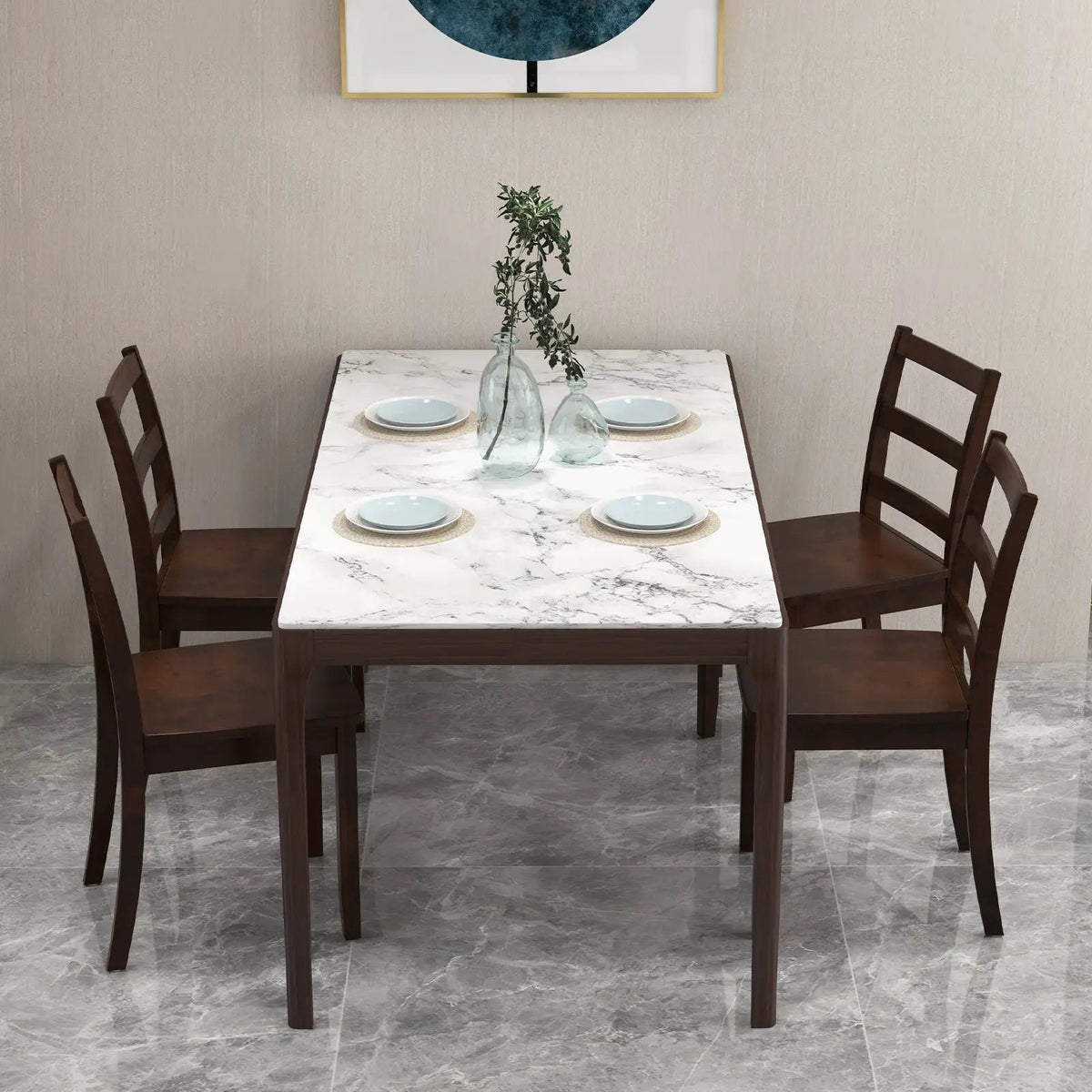 Set of 2 Wood Dining Chairs with Solid Rubber Wood Legs by DirectDeals