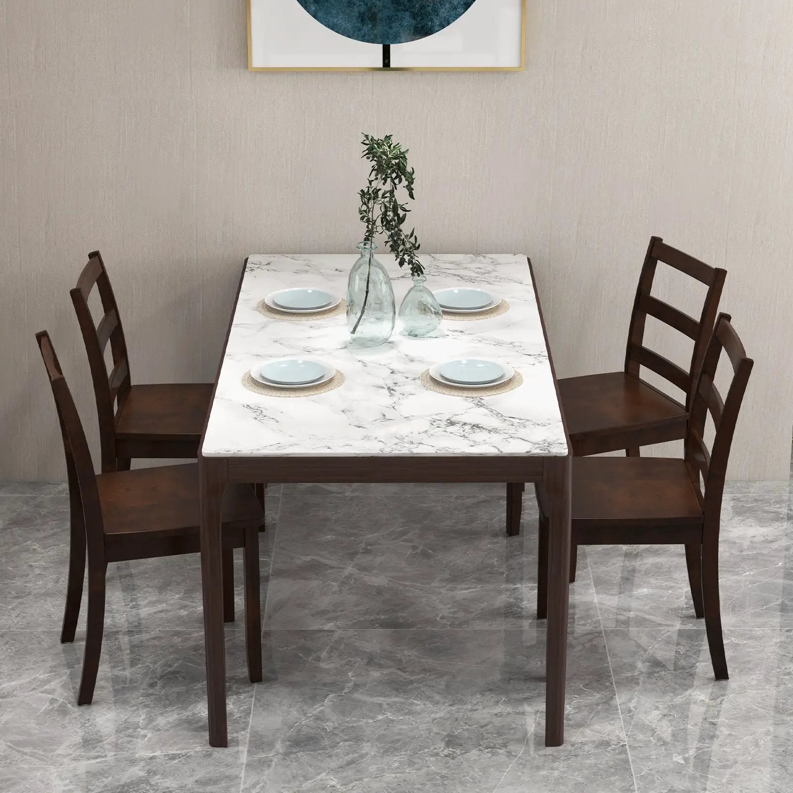 Set of 2 Wood Dining Chairs with Solid Rubber Wood Legs by DirectDeals