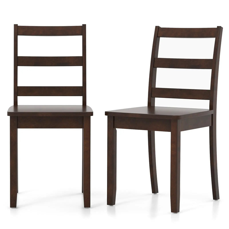 Set of 2 Wood Dining Chairs with Solid Rubber Wood Legs by DirectDeals