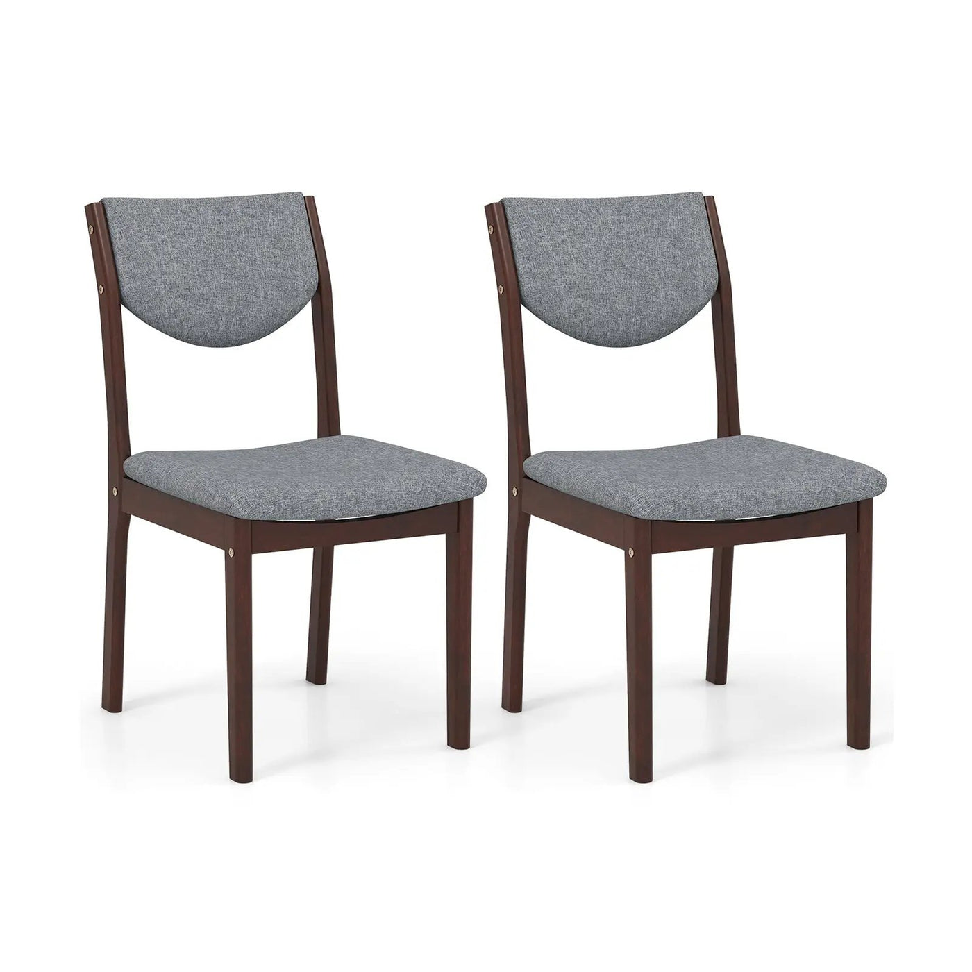 Set of 2 Wood Kitchen Chairs with Faux Leather Upholstered Seat by DirectDeals