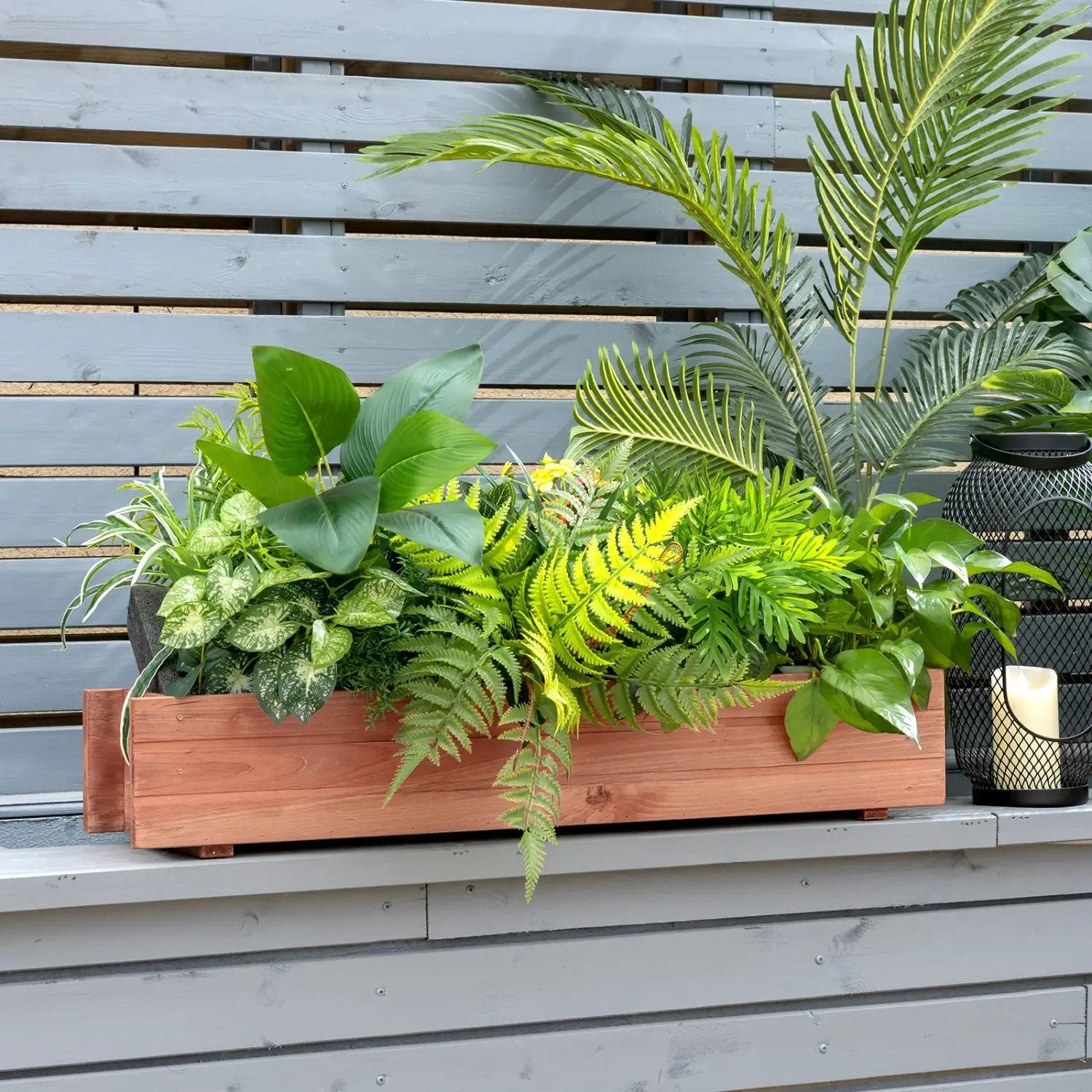 Wooden Raised Garden Bed Planter Box Set of 2 - Brown by DirectDeals