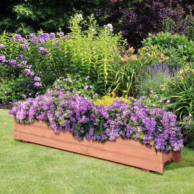 Wooden Raised Garden Bed Planter Box Set of 2 - Brown by DirectDeals