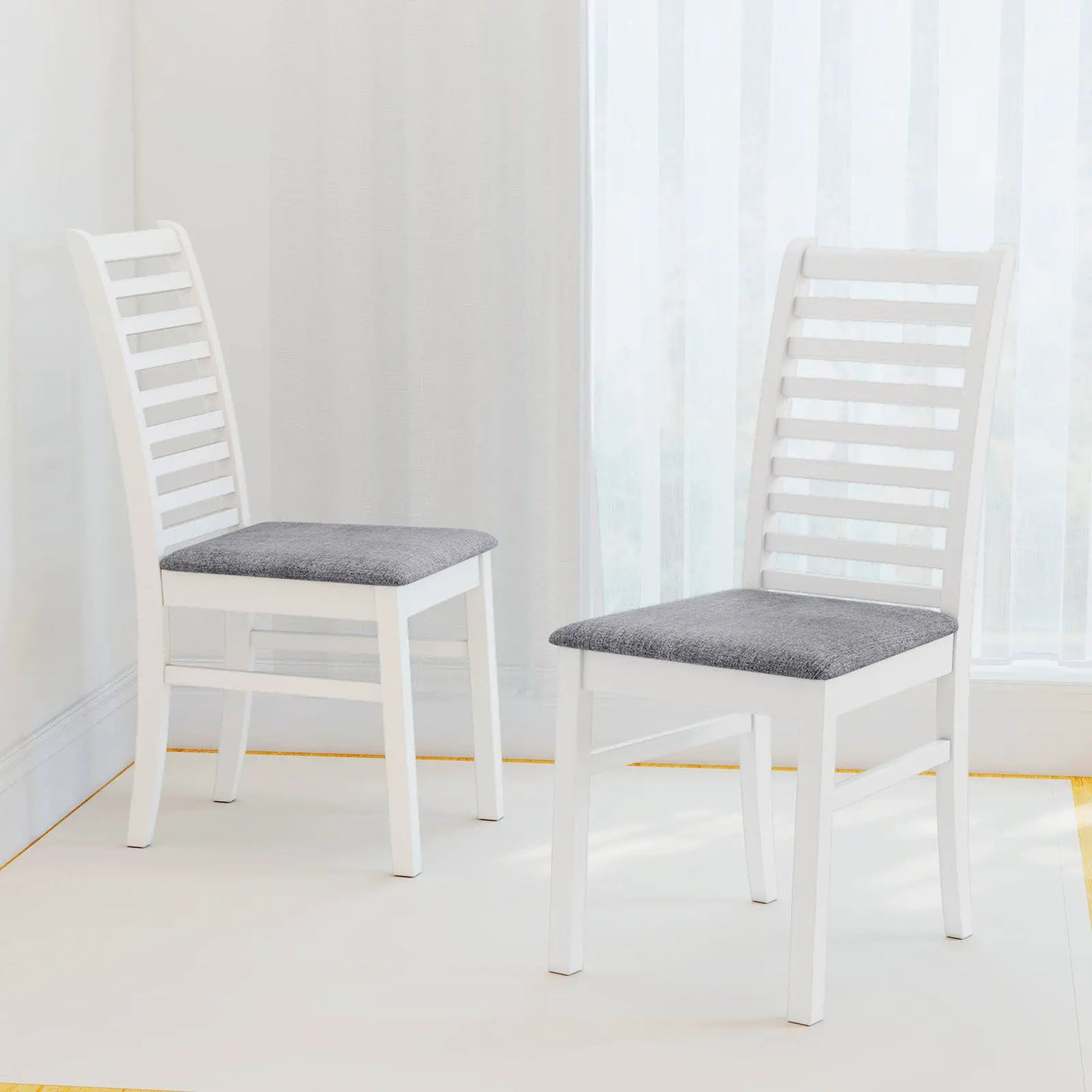 Set of 2 Wooden Dining Chair with Rubber Wood Legs for Living Room by DirectDeals