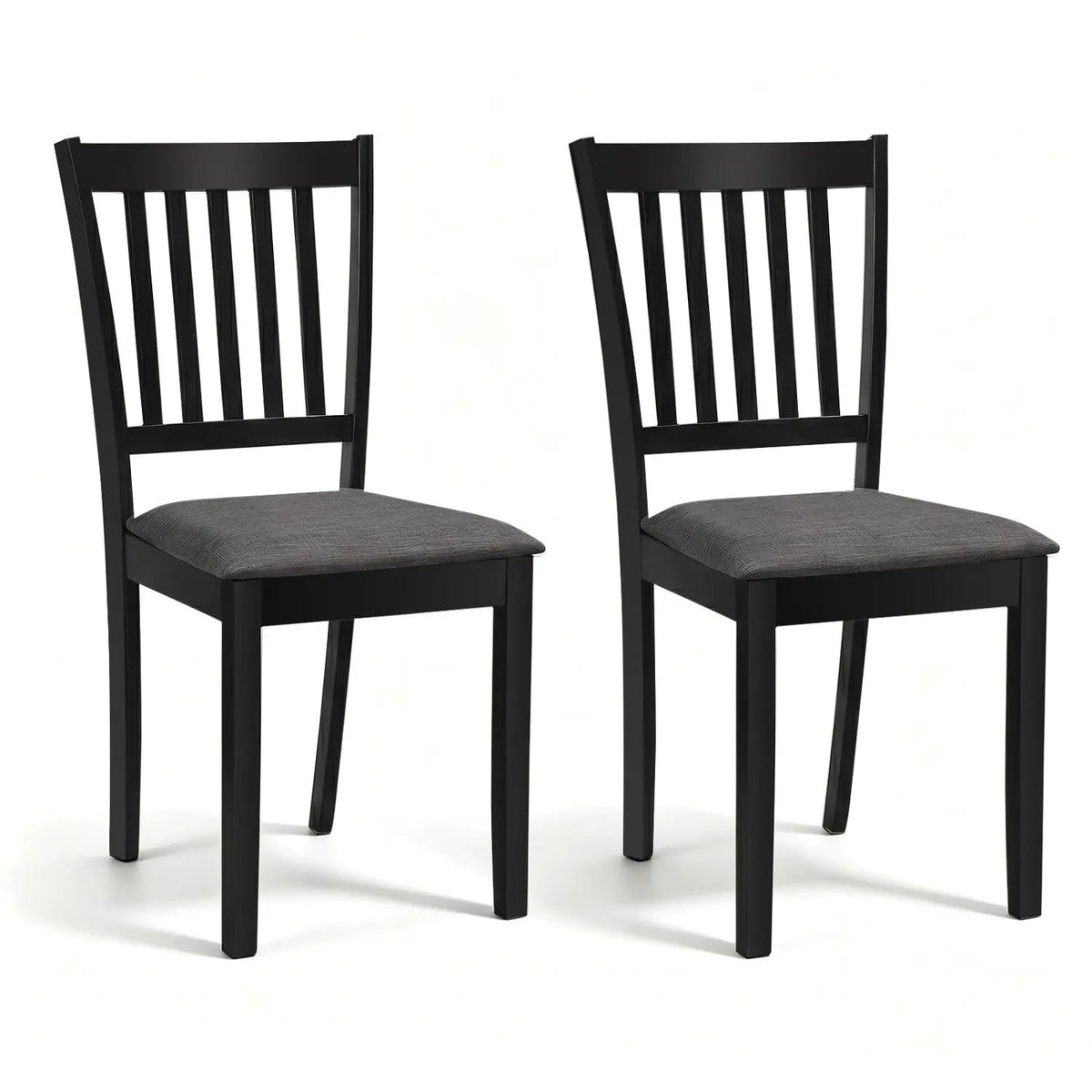 Upholstered Dining Chairs Set of 2 with Rubber Wood Frame by DirectDeals