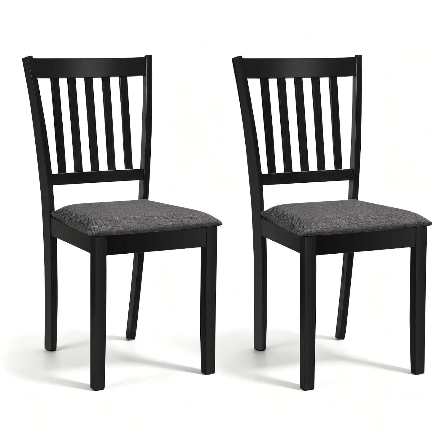 Upholstered Dining Chairs Set of 2 with Rubber Wood Frame by DirectDeals