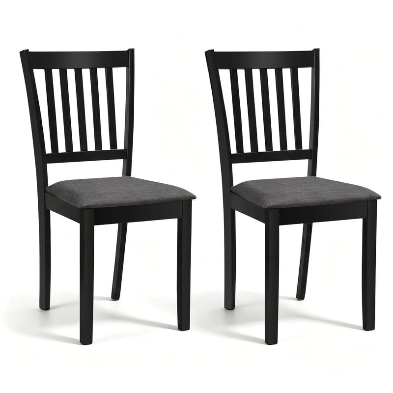Upholstered Dining Chairs Set of 2 with Rubber Wood Frame by DirectDeals