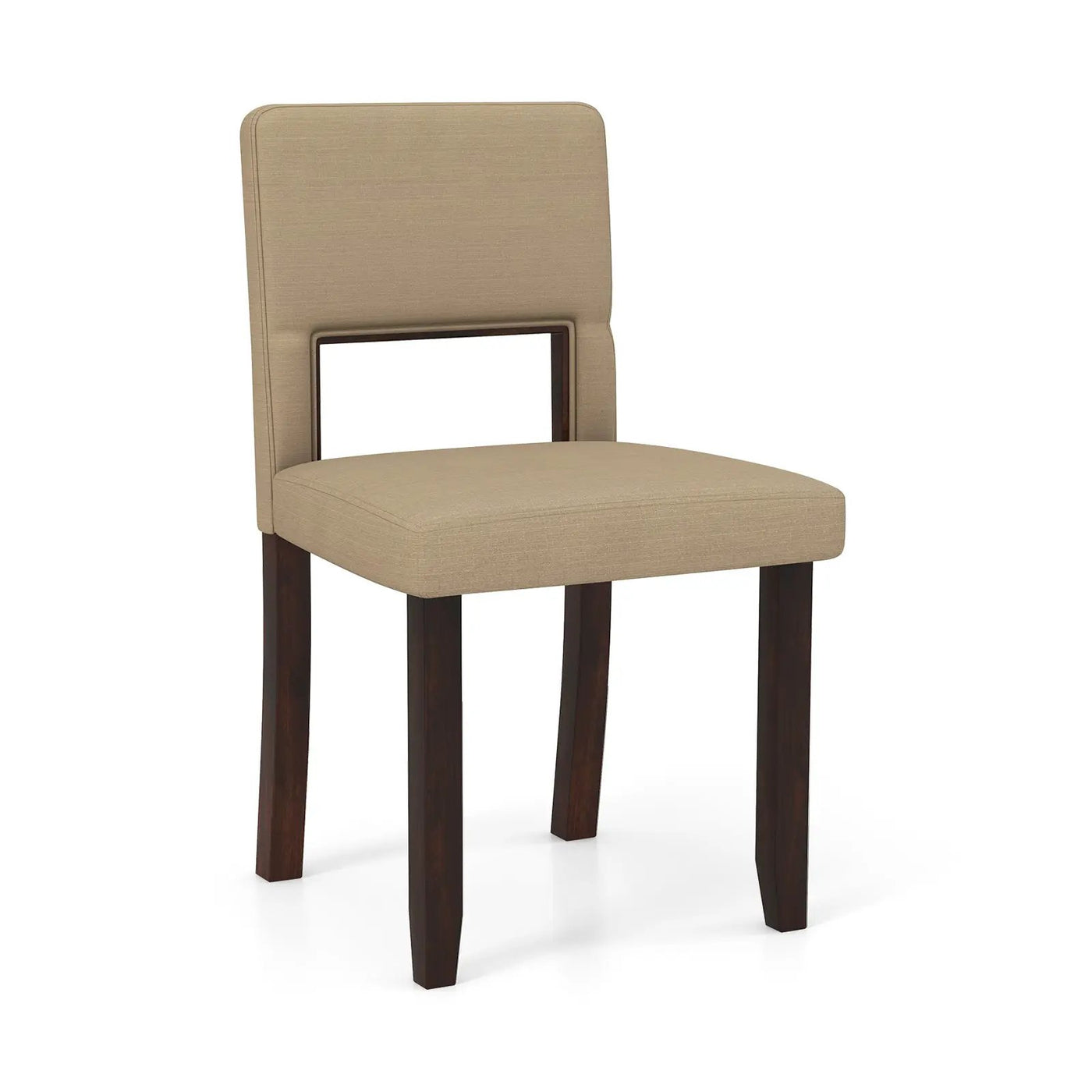 Set of 2 Wooden Dining Chair with Acacia Wood Frame Padded Seat and Back by DirectDeals