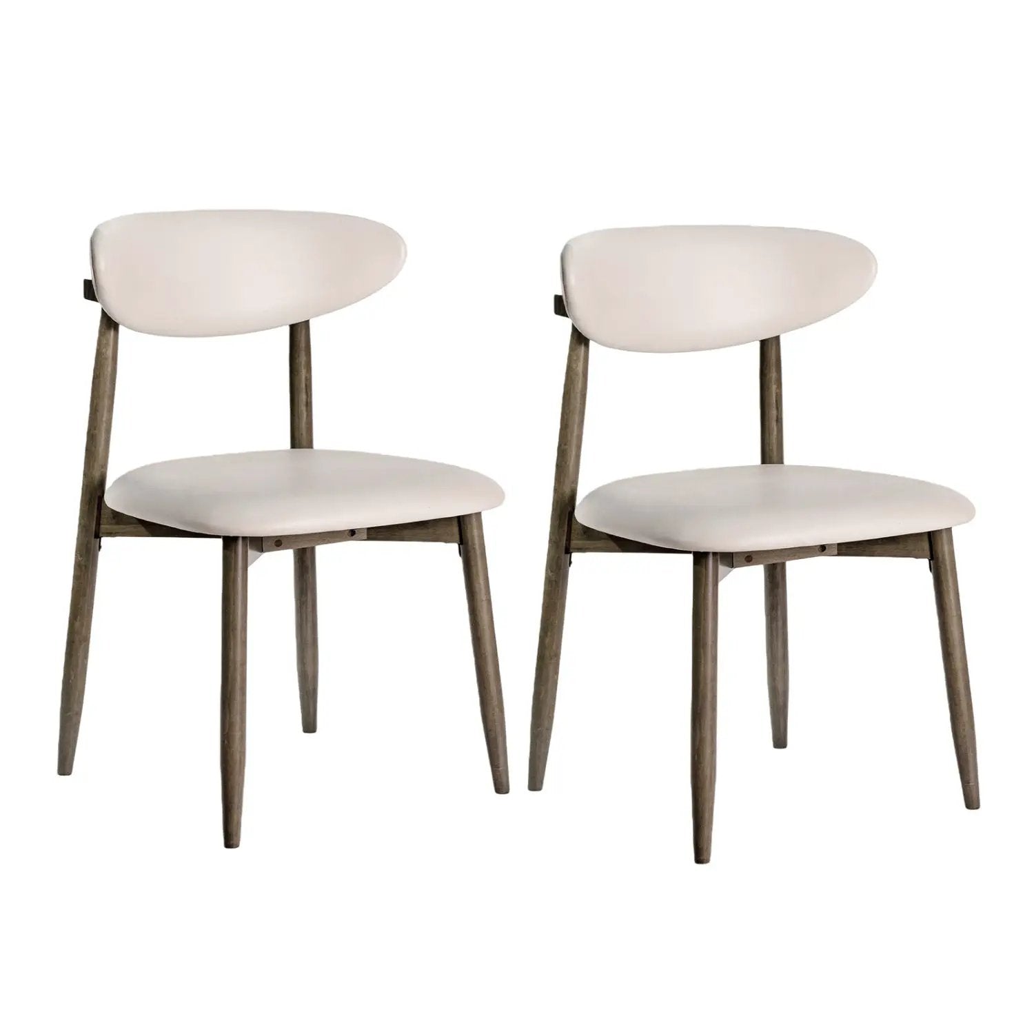 Upholstered Dining Chairs Set of 2 with Curved Backrest by DirectDeals
