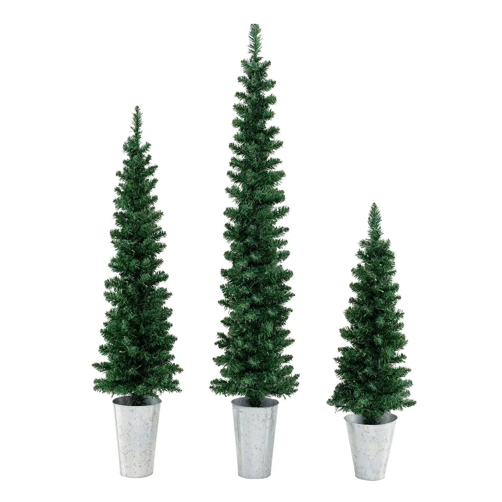 Set of 3 Pre-Lit Artificial Christmas Trees with 230 Warm White LED Lights by DirectDeals