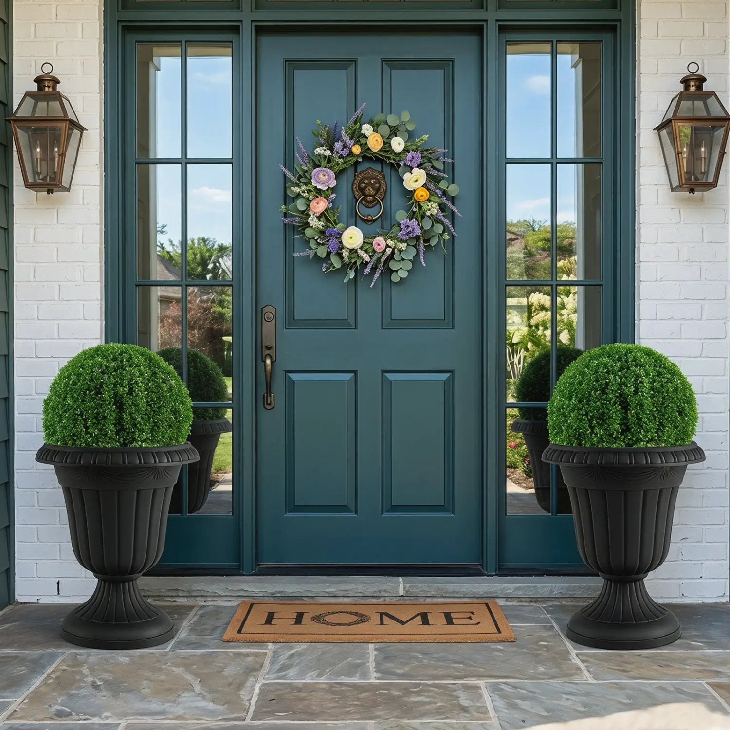 18-Inch Tall Urn Planters with Pedestal Base, Set of 4 by DirectDeals