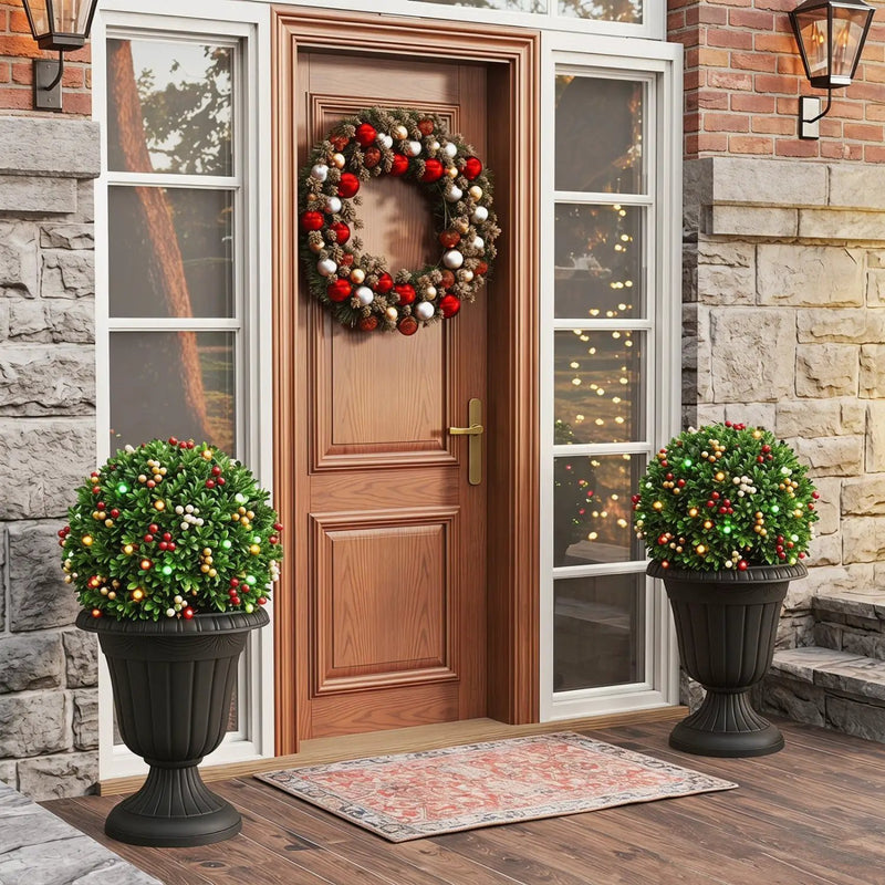 18-Inch Tall Urn Planters with Pedestal Base, Set of 4 by DirectDeals