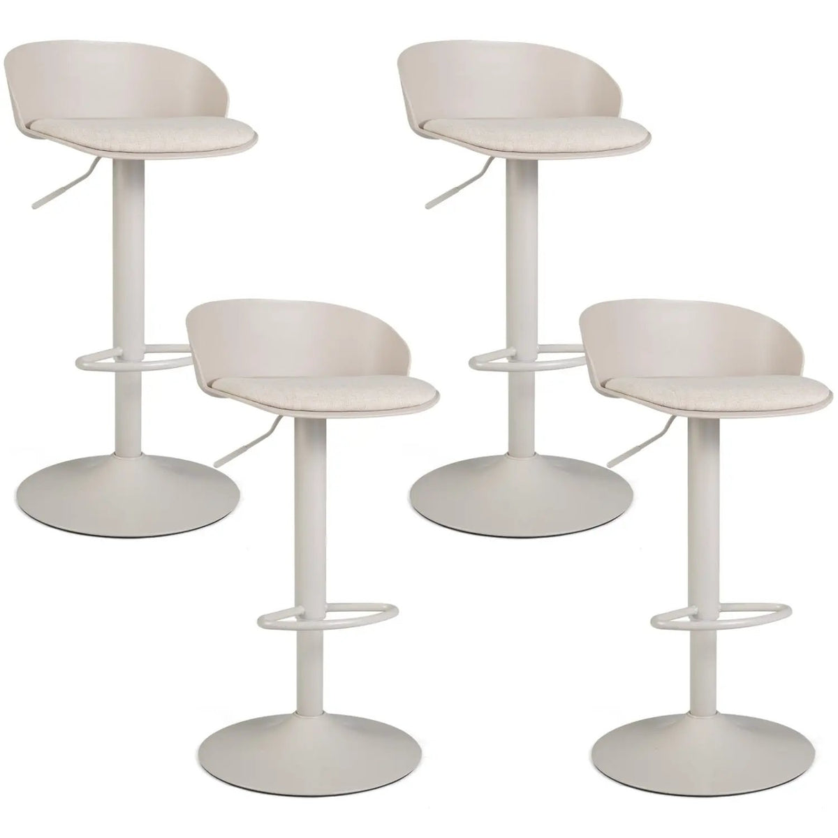 Adjustable Swivel Bar Stools Set of 4 with Back & Footrest by DirectDeals