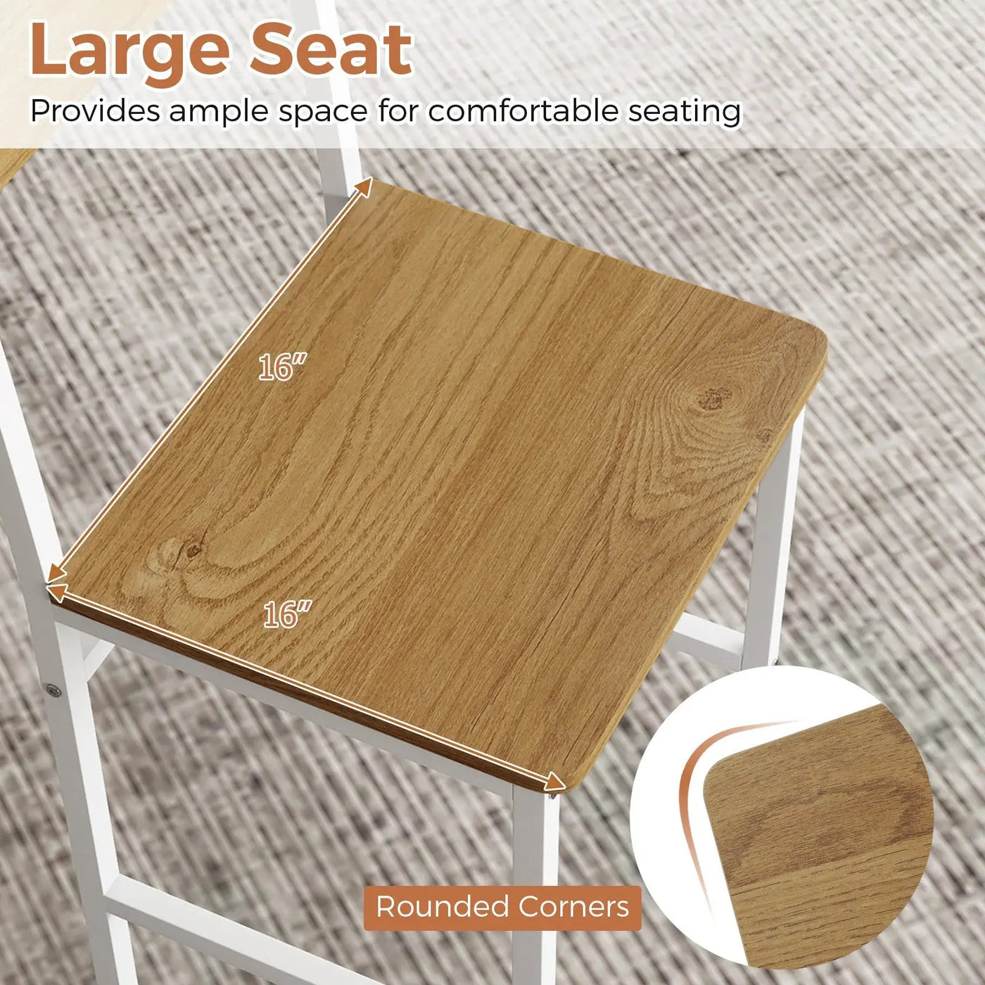 Set of 4 Dining Chairs with Metal Legs and Slanted Back by DirectDeals