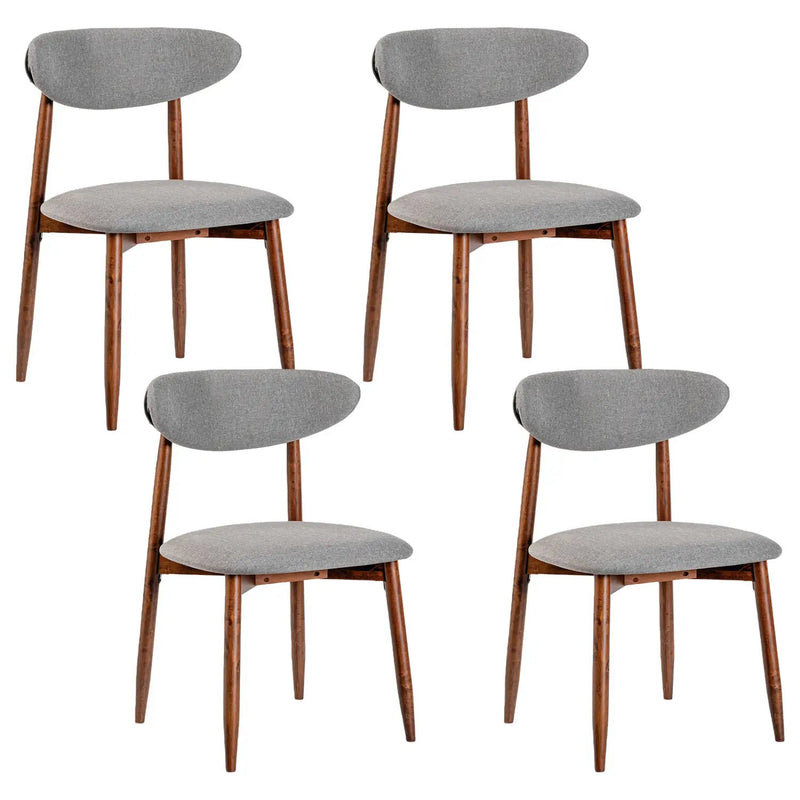 Upholstered Dining Chairs Set of 4 with Curved Backs by DirectDeals