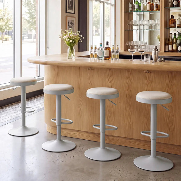 Adjustable Swivel Bar Stools Set of 4 with Padded Seats, photo 2 of 32