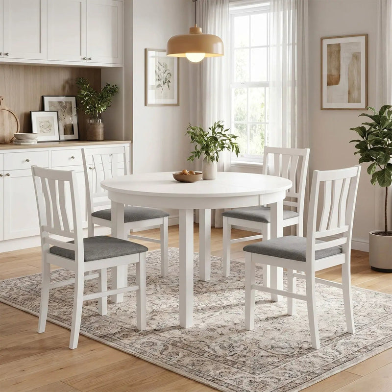 Upholstered Dining Chairs Set of 4 with Wood Frames by DirectDeals