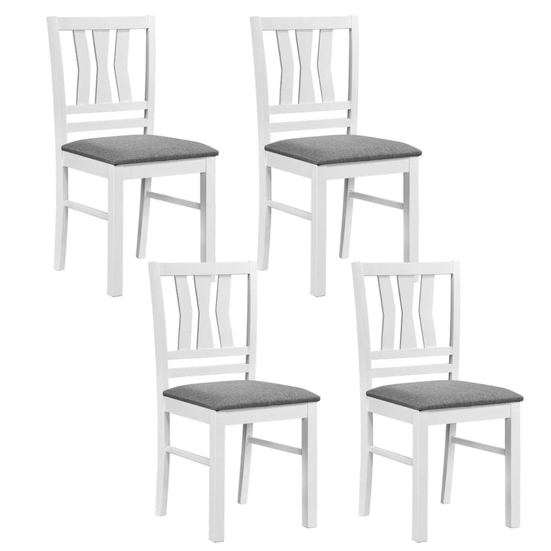 Upholstered Dining Chairs Set of 4 with Wood Frames by DirectDeals