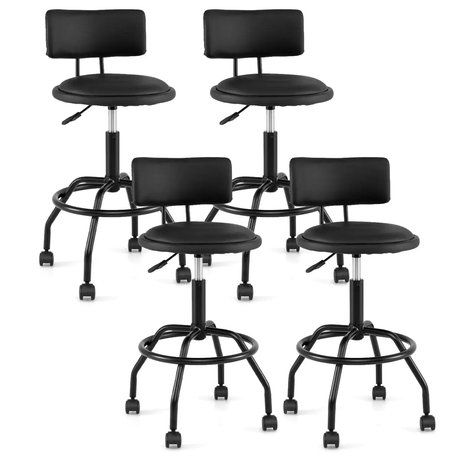 Swivel Bar Stool with Backrest - Height Adjustable by DirectDeals