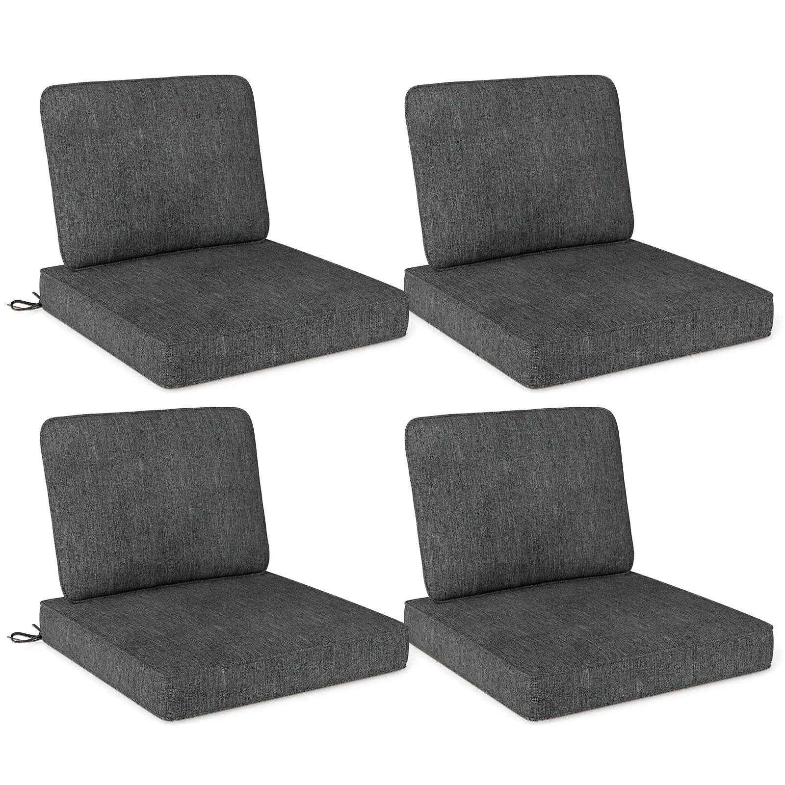 Set of 4 Outdoor Patio Cushion Set with Removable Covers by DirectDeals