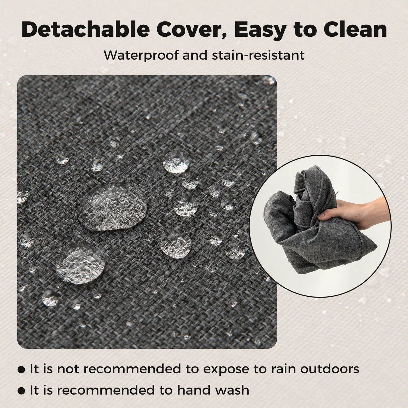 Set of 4 Outdoor Patio Cushion Set with Removable Covers by DirectDeals