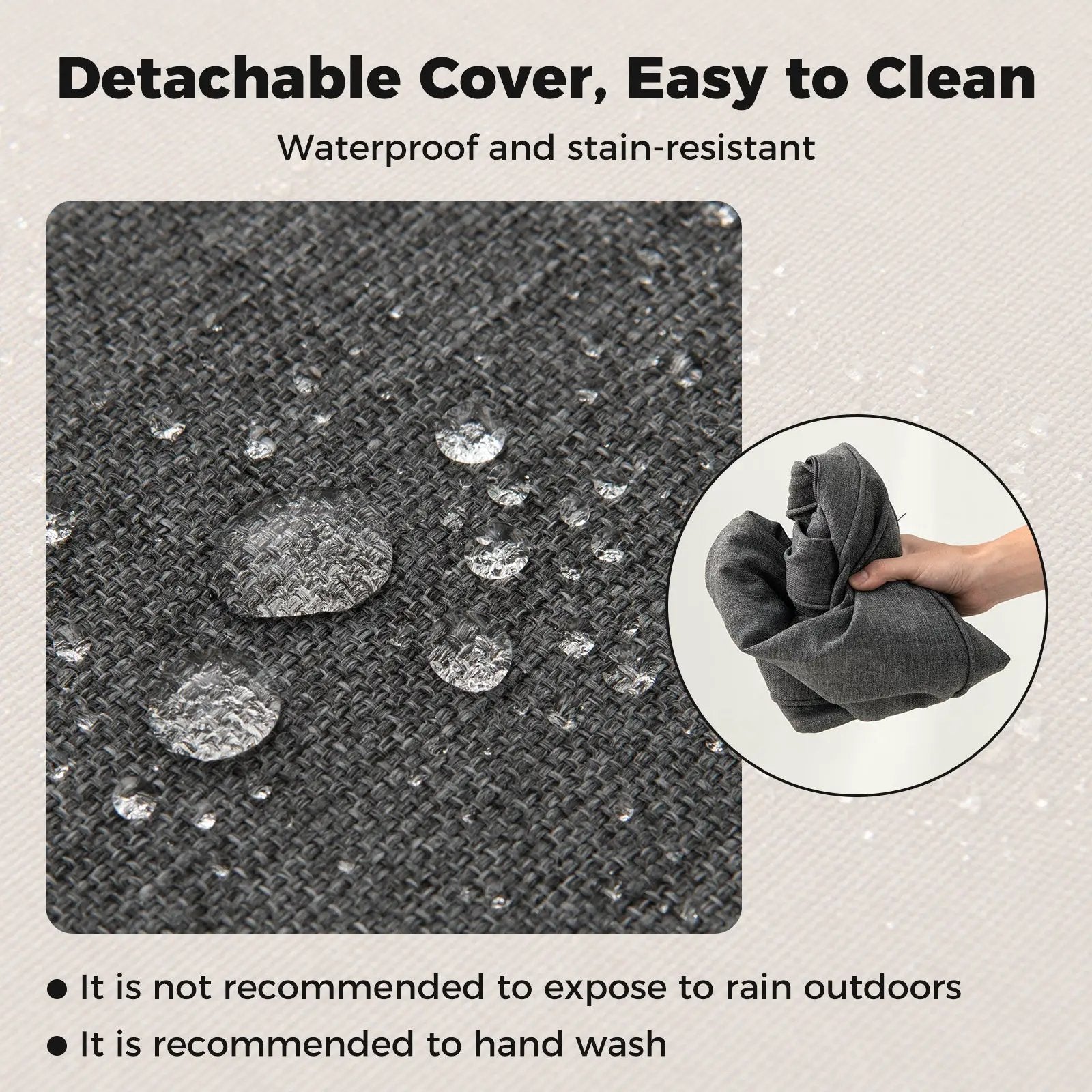 Set of 4 Outdoor Patio Cushion Set with Removable Covers by DirectDeals