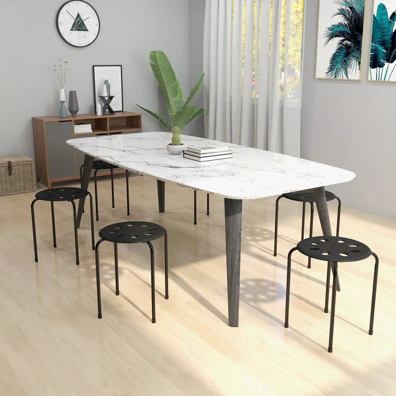 Set of 6 Portable Plastic Stack Stools by DirectDeals