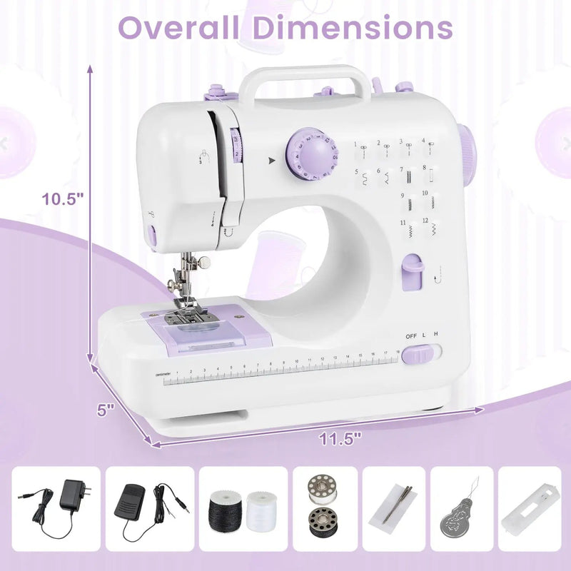 Sewing Machine and Table Set with Charging Station Folding Craft Desk and Beginner Sewing Machine by DirectDeals