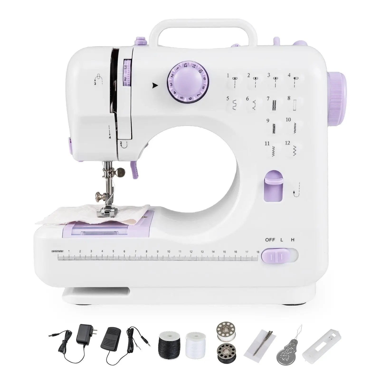 Sewing Machine for Beginners Mini Sewing Machine with 12 Built-in Stitches by DirectDeals